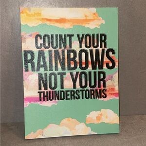 Inspirational Wall Art with Colorful Clouds